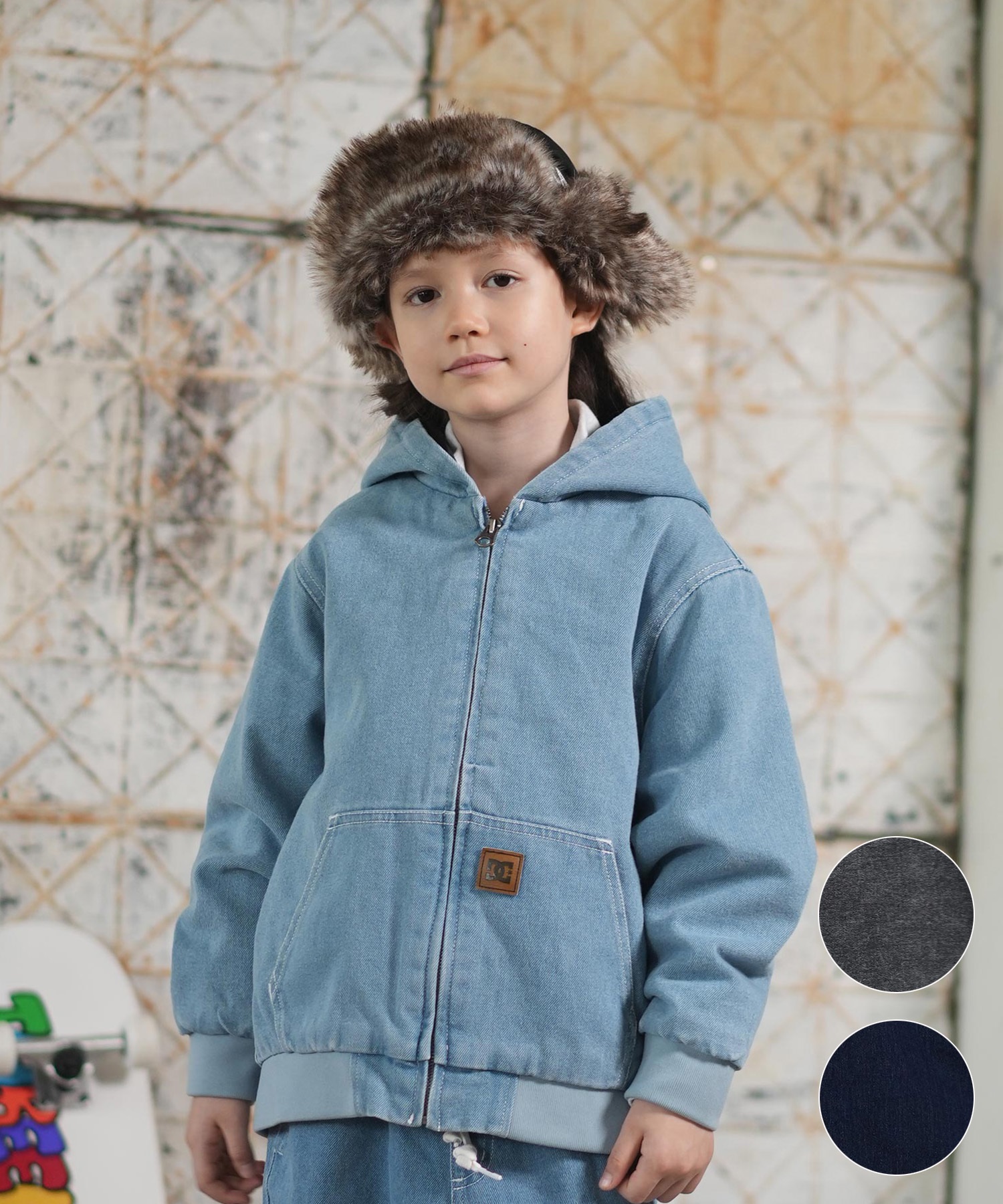 DC ディーシー アウター キッズ ジュニア 子供 ジャケット デニム生地