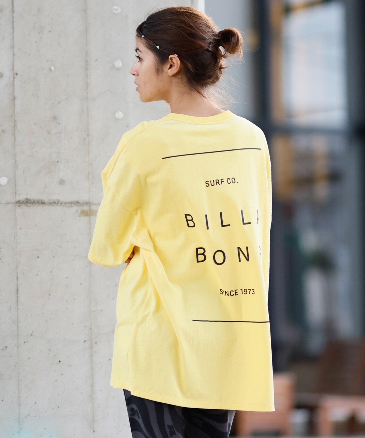 BILLABONG ビラボン 半袖 Tシャツ レディース バックプリント オーバー