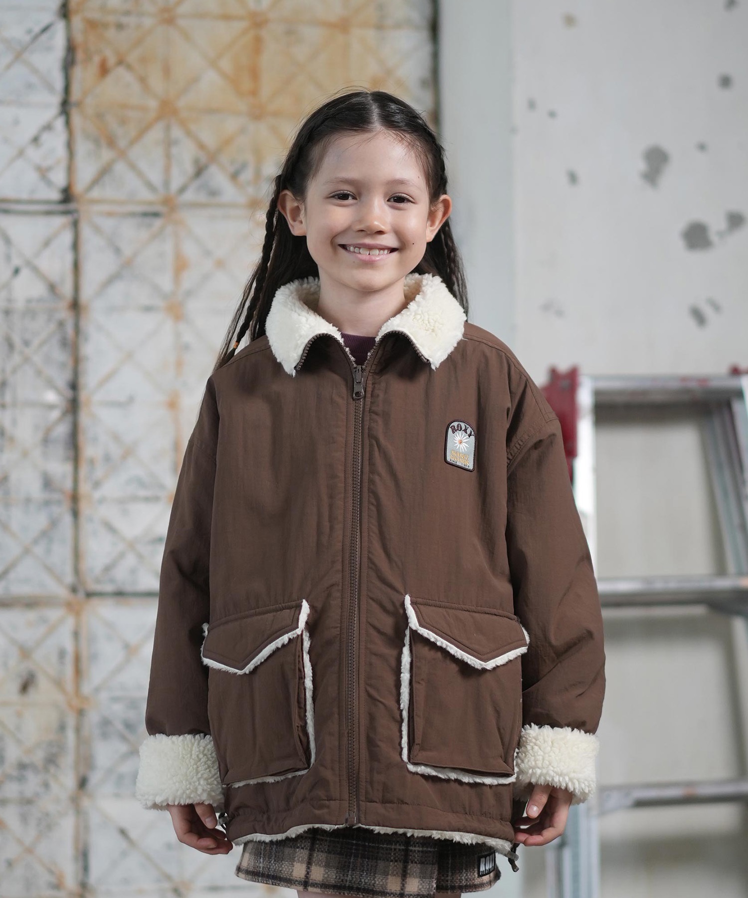 ROXY ロキシー アウター キッズ ジュニア 子供 リバーシブル ナイロン