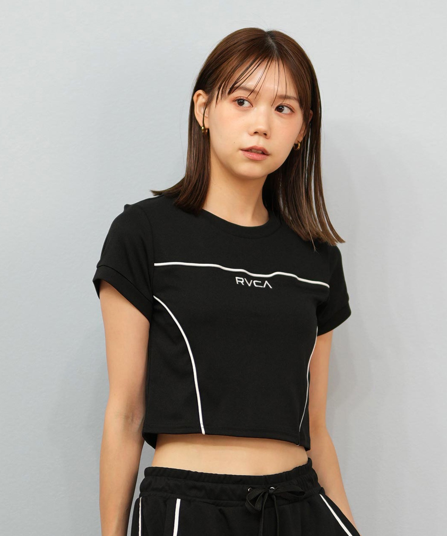 RVCA ルーカ 水着 ラッシュガード 半袖 Tシャツ レディース クロップド