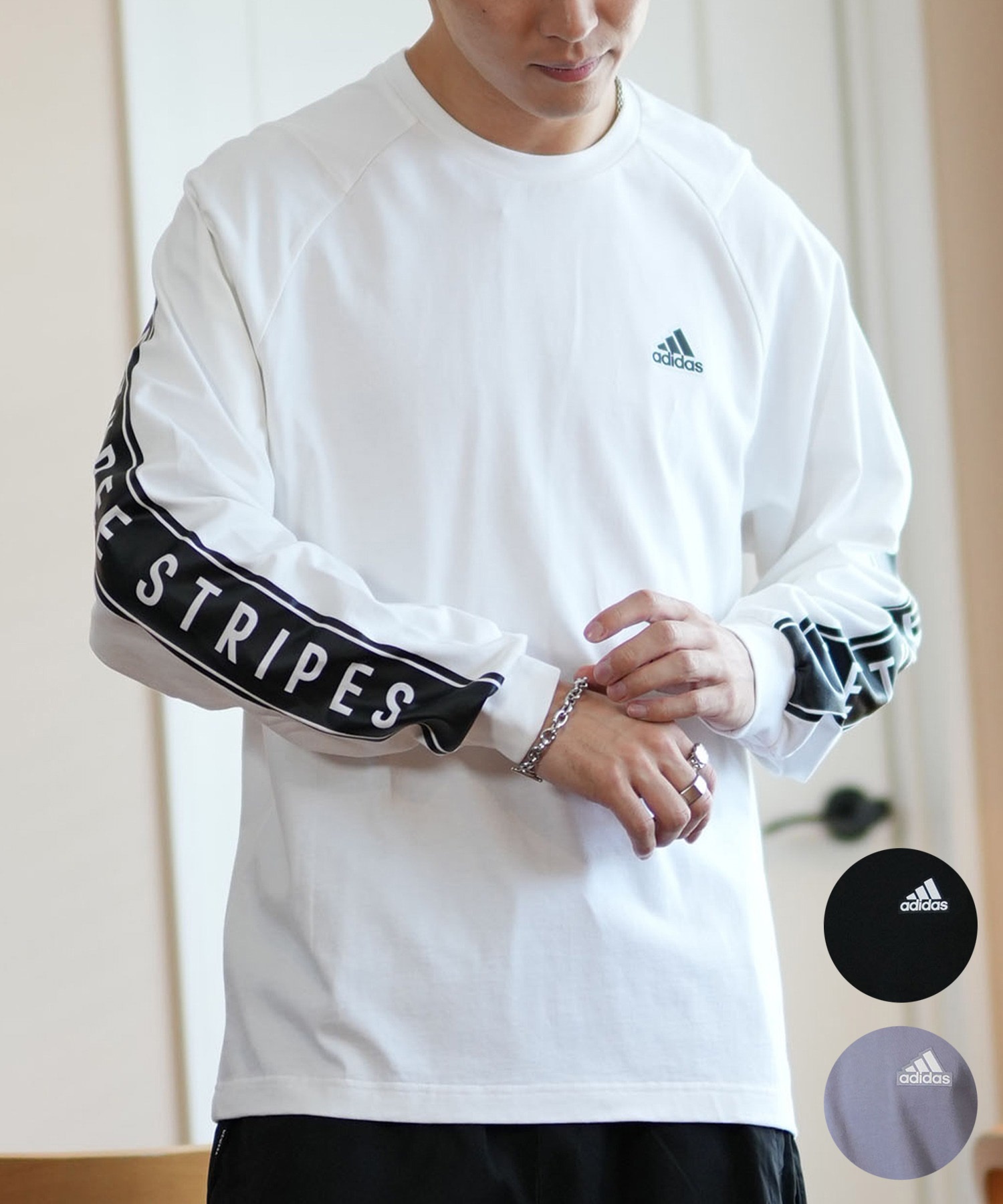 adidas アディダス メンズ 長袖 Tシャツ オーバーサイズ 90's