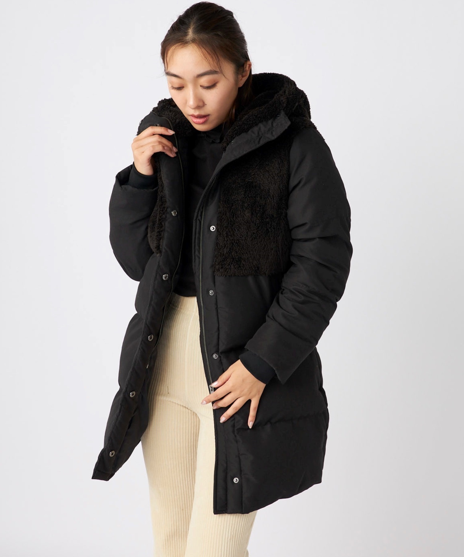 OP オーピー アウター レディース キルティング 中綿 ロングジャケット