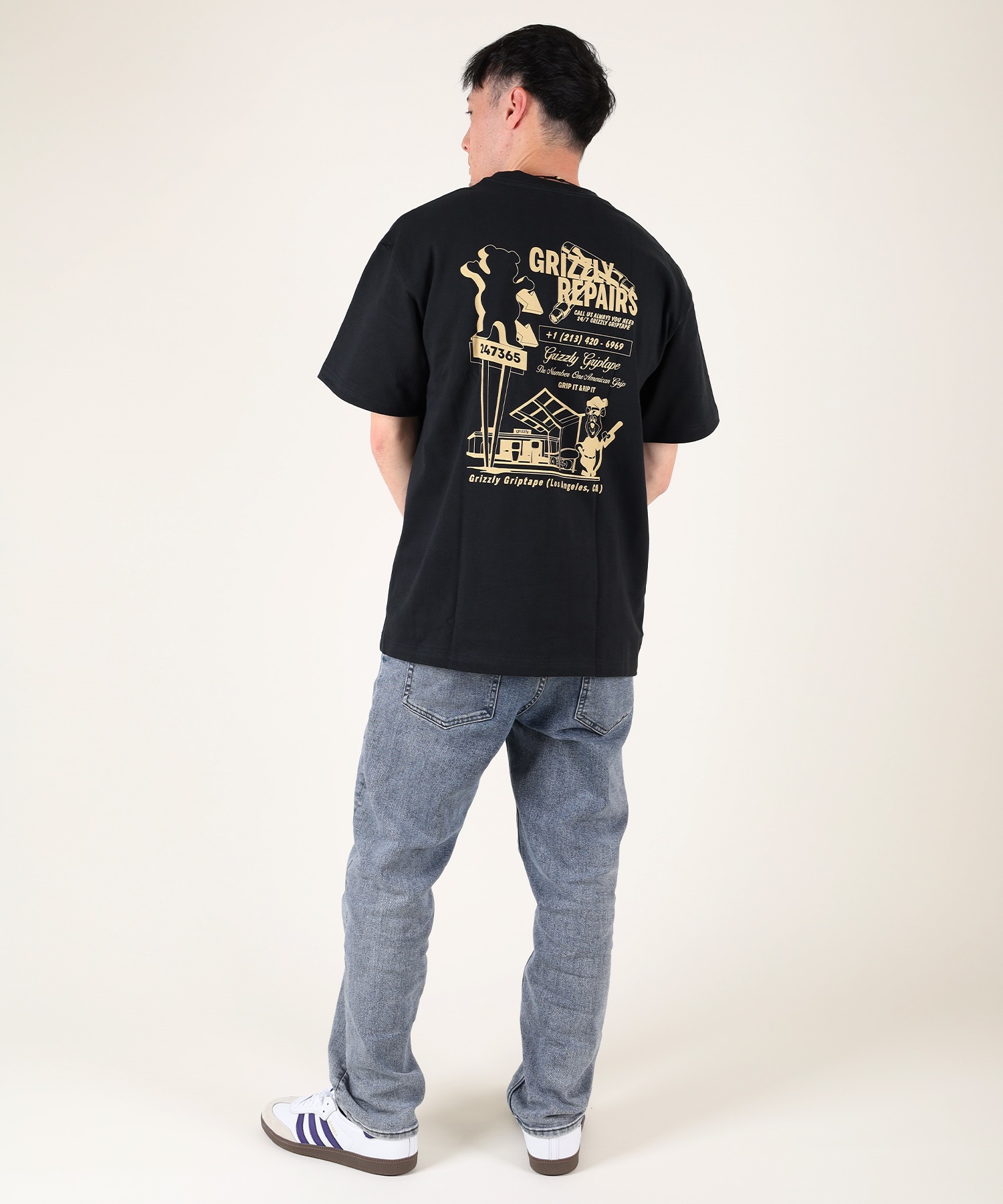 GRIZZLY グリズリー 半袖 Tシャツ メンズ バックプリント G25SS1406