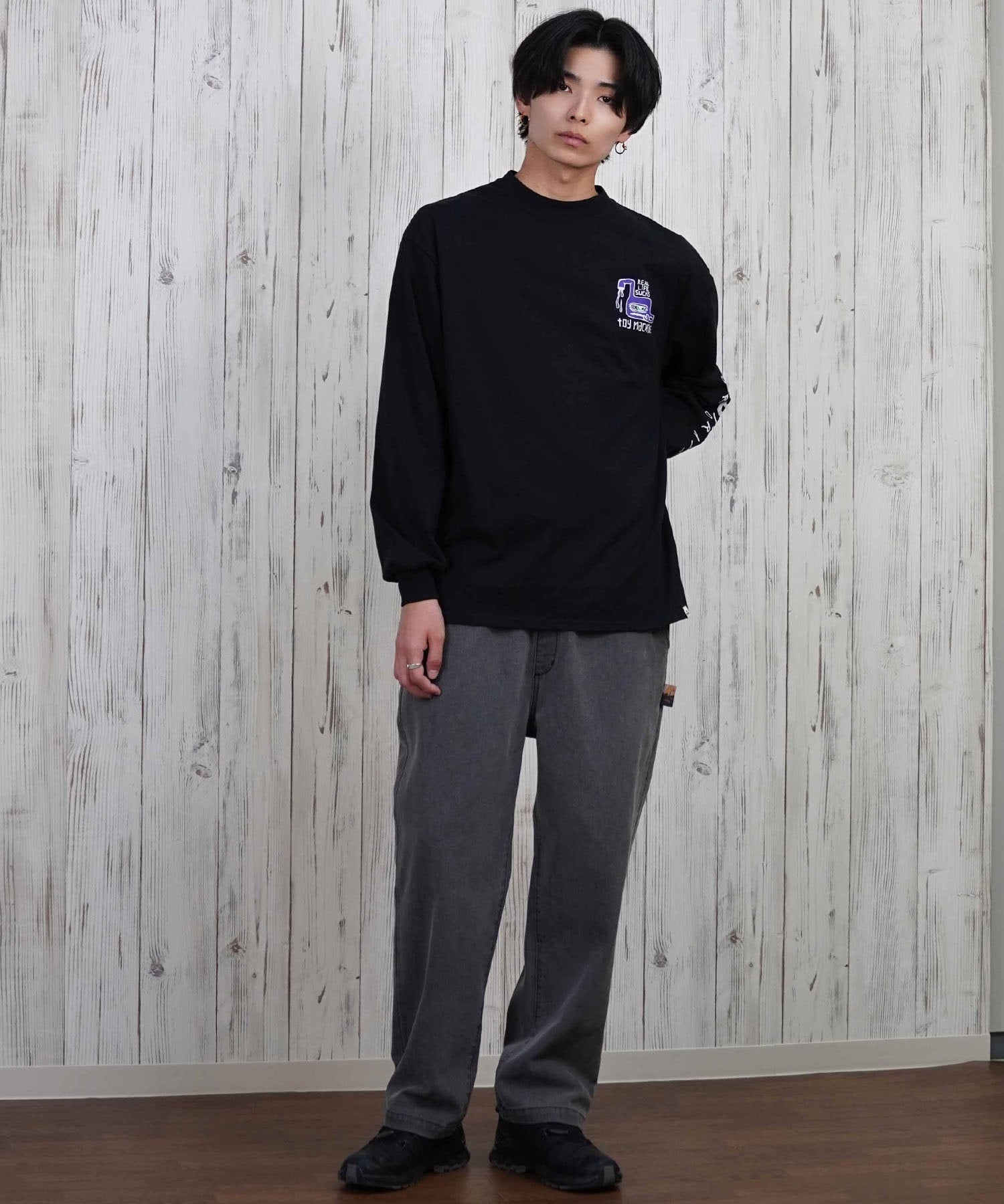 TOY MACHINE トイマシーン 長袖 Tシャツ メンズ ビックシルエット