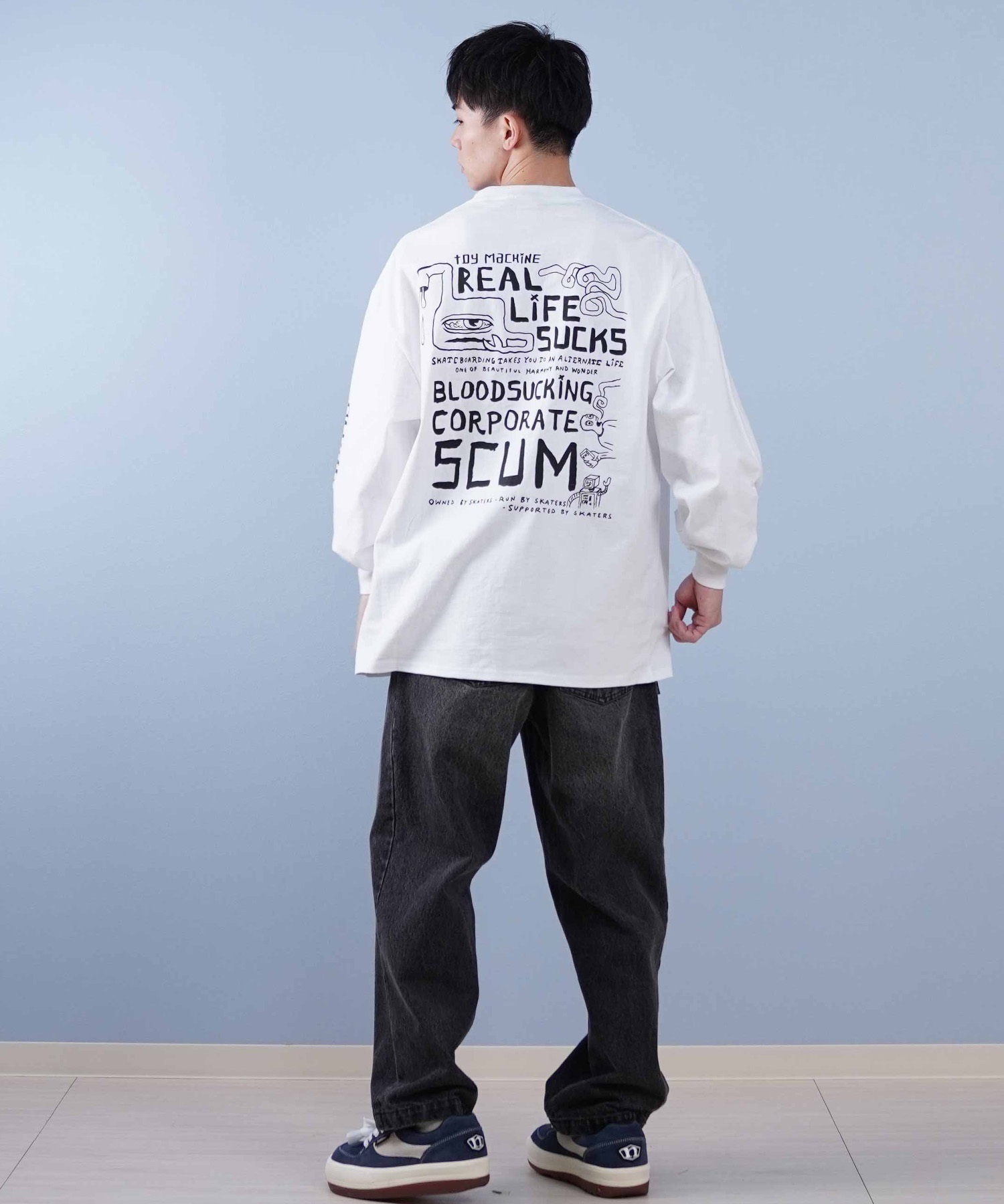 TOY MACHINE トイマシーン 長袖 Tシャツ メンズ ビックシルエット