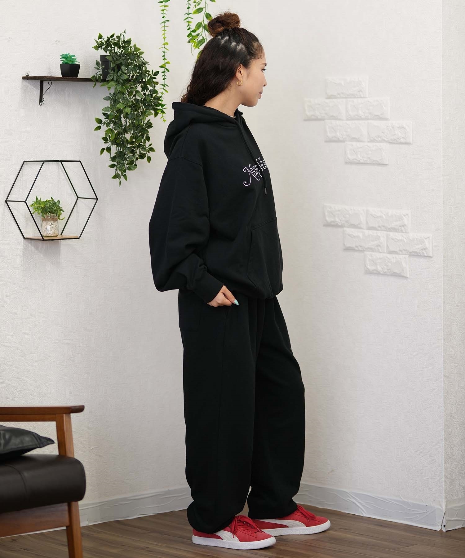 NEW ERA ニューエラ スウェットパンツ レディース 刺繍ロゴ ロング