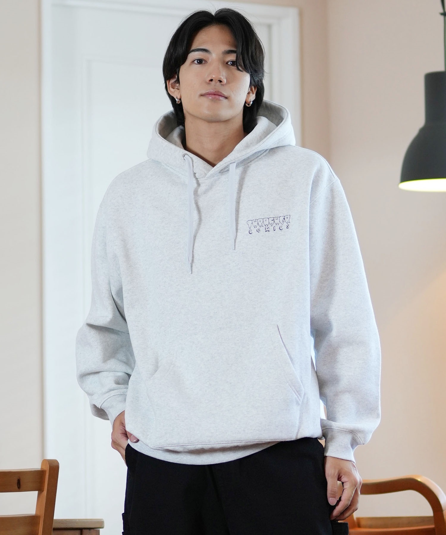 THRASHER スラッシャー パーカー メンズ THRASHERコミックPTパーカー