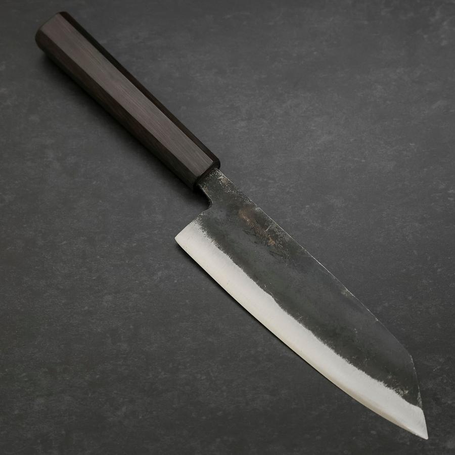 文化包丁＆小文化包丁 青紙二号 黒打仕上げ 黒檀柄 桜セット – MUSASHI