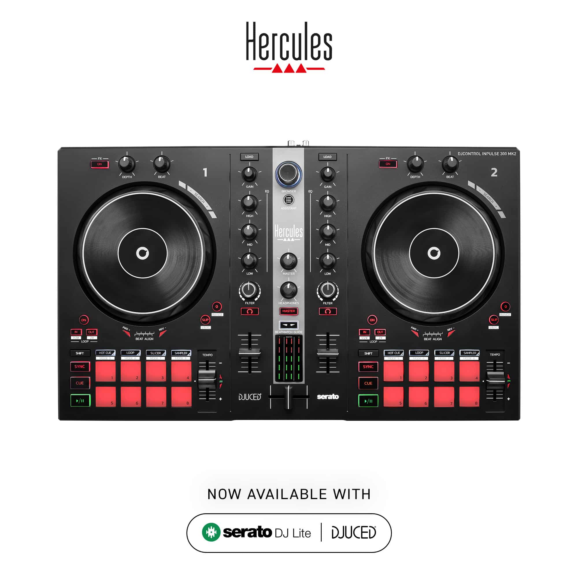 Hercules DJ Control Inpulse 300 Mk2 DJ Controller + Bag & cable