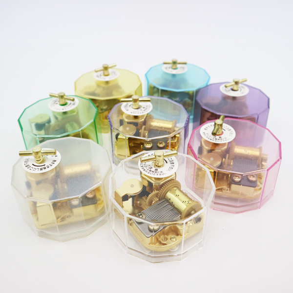 18弁】シースルー12角フロスト オルゴール シンプル 人気曲 ｜株式会社