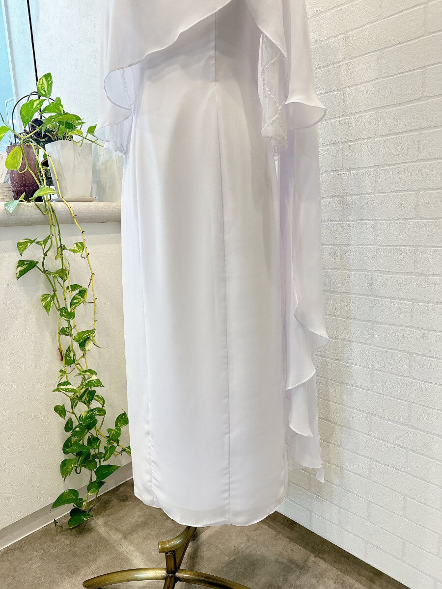 my closet / ケープモチーフドレープシースドレス