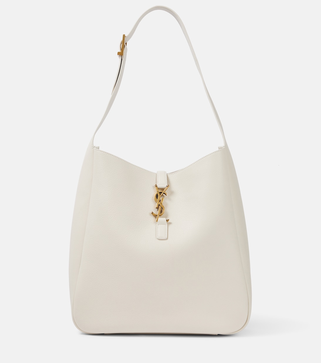 Le 5 à 7 Supple Large leather shoulder bag in white - Saint