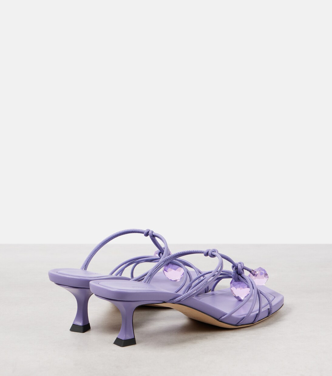 Jemma 50 embellished leather mules in pink - Jimmy Choo | Mytheresa