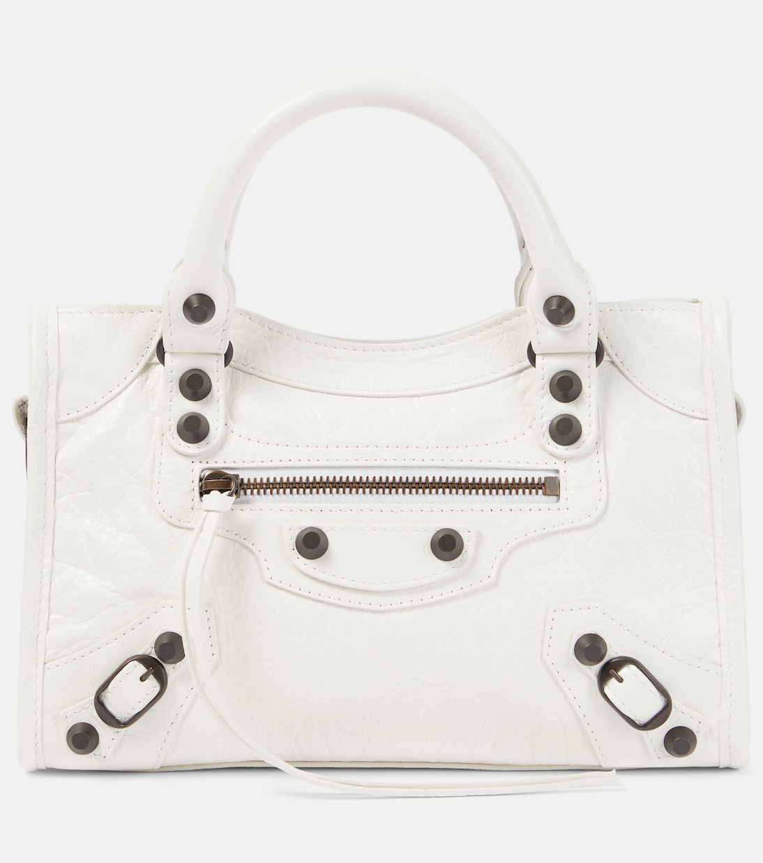 Le City Mini leather tote bag in white - Balenciaga | Mytheresa