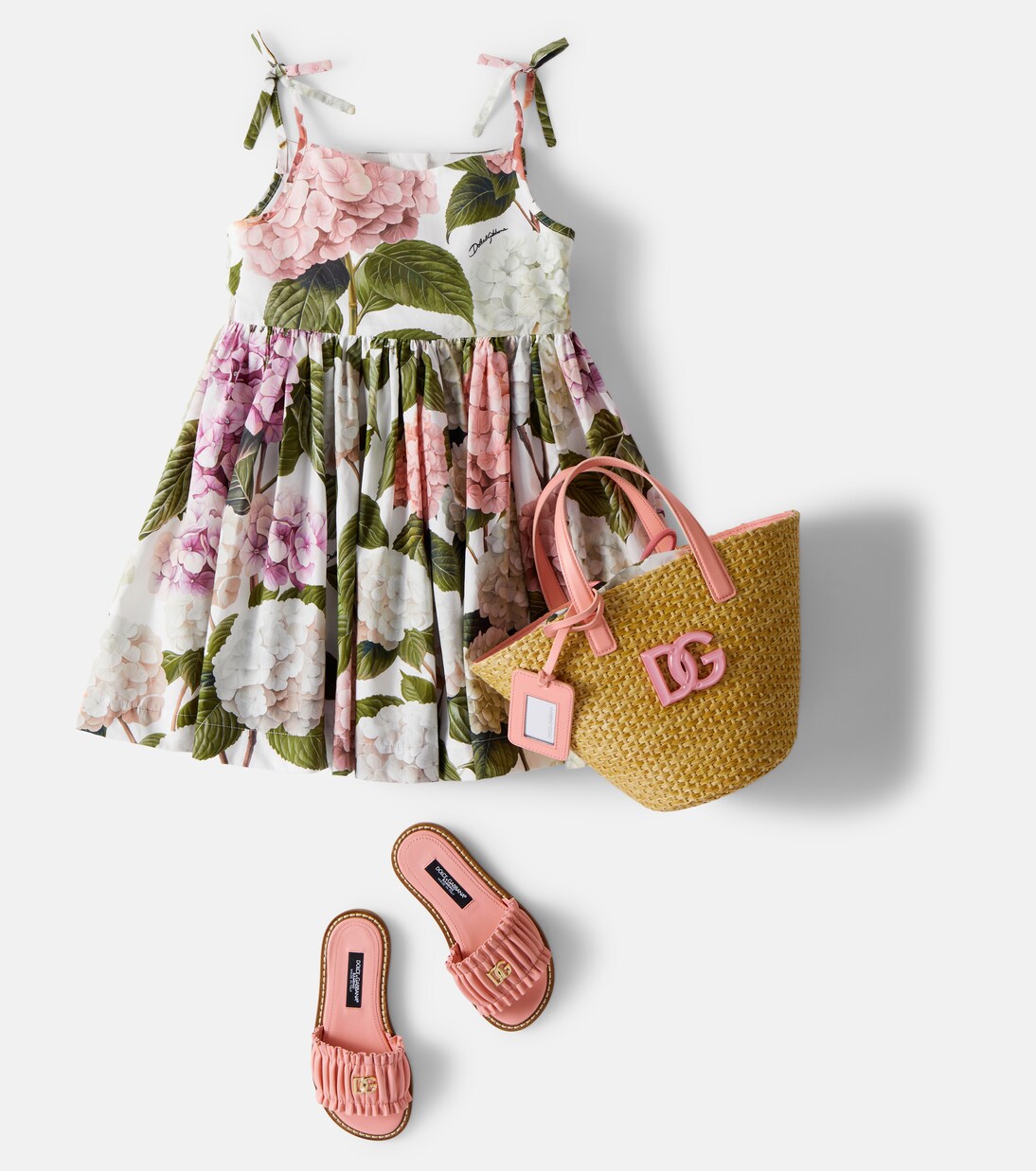 Coffa DG basket bag in beige - Dolce Gabbana Kids | Mytheresa