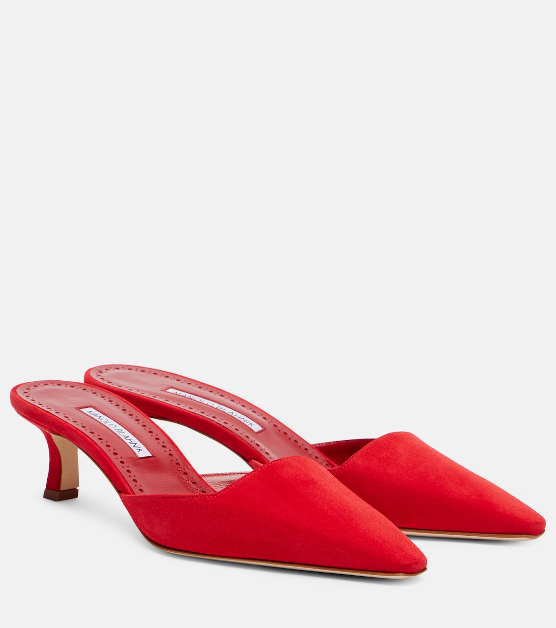 Moiramu suede mules in red - Manolo Blahnik | Mytheresa