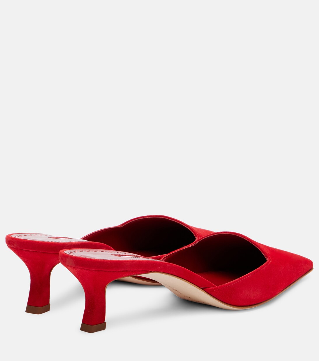 Moiramu suede mules in red - Manolo Blahnik | Mytheresa