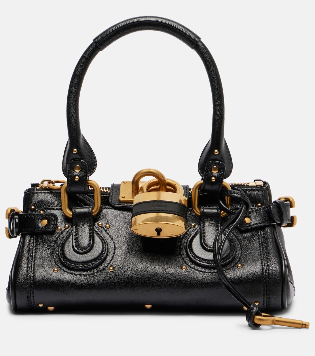 Paddington Small leather shoulder bag in black - Chloe | Mytheresa