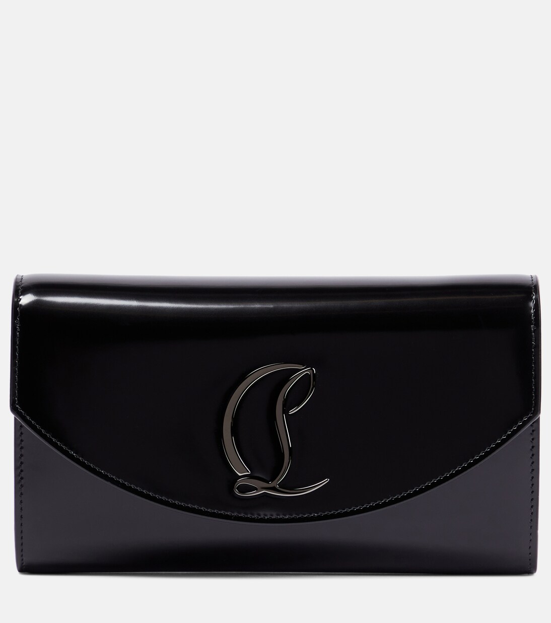 Loubi54 leather wallet on chain in black - Christian Louboutin