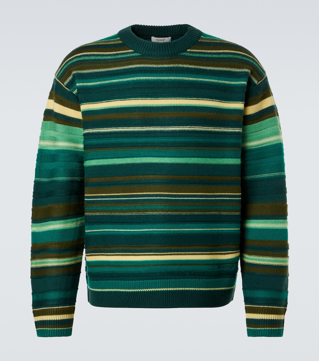Striped wool sweater in green - JW Anderson | Mytheresa