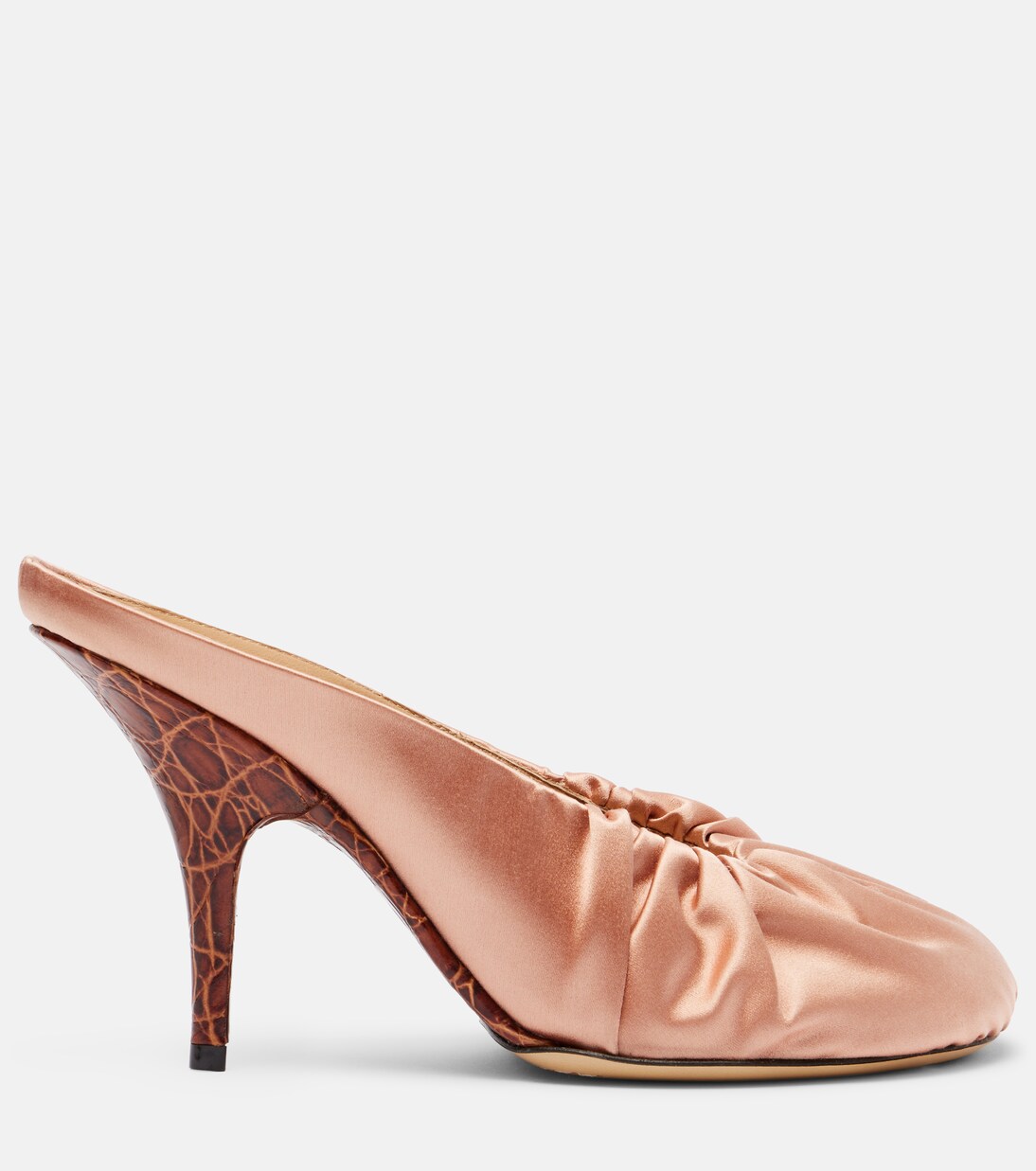 90 satin mules in pink - Dries Van Noten | Mytheresa