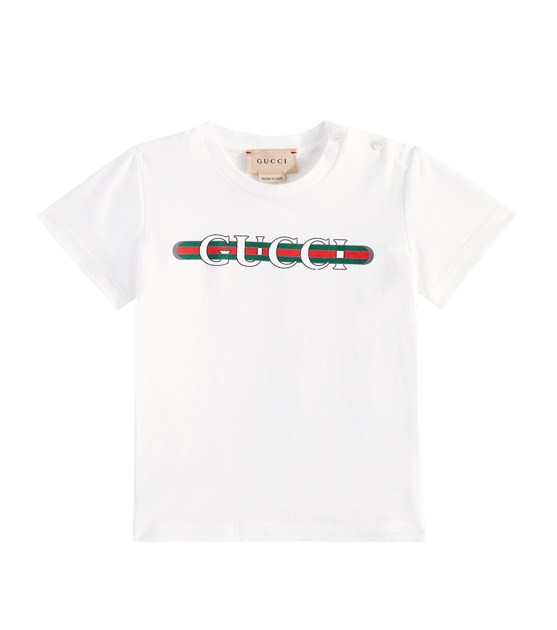 Baby logo cotton jersey T-shirt in multicoloured - Gucci Kids