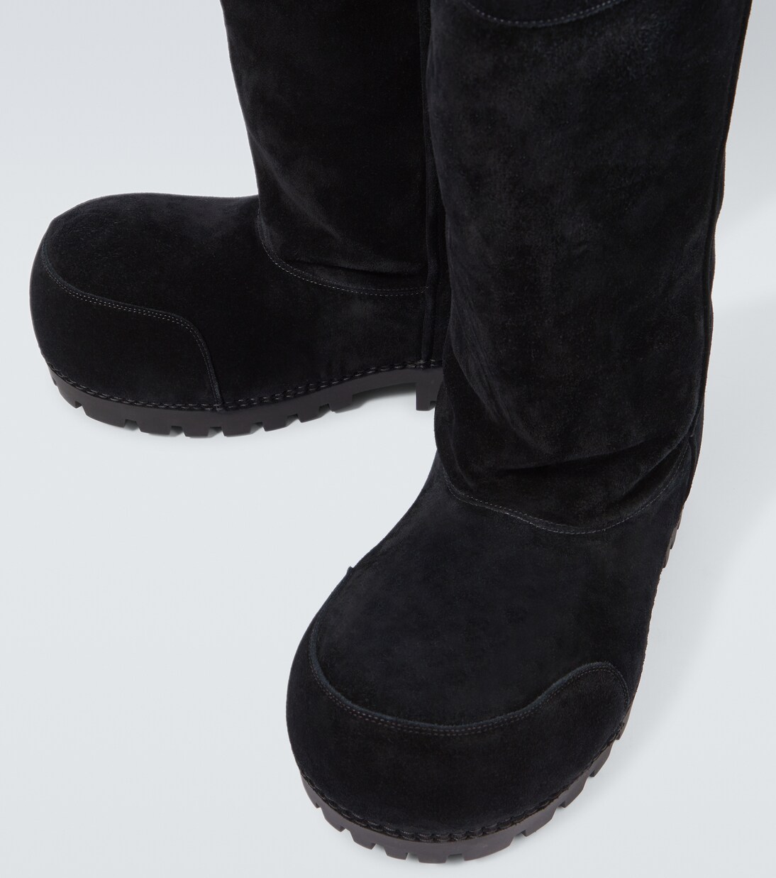 Alaska Fur High suede boots in black - Balenciaga | Mytheresa