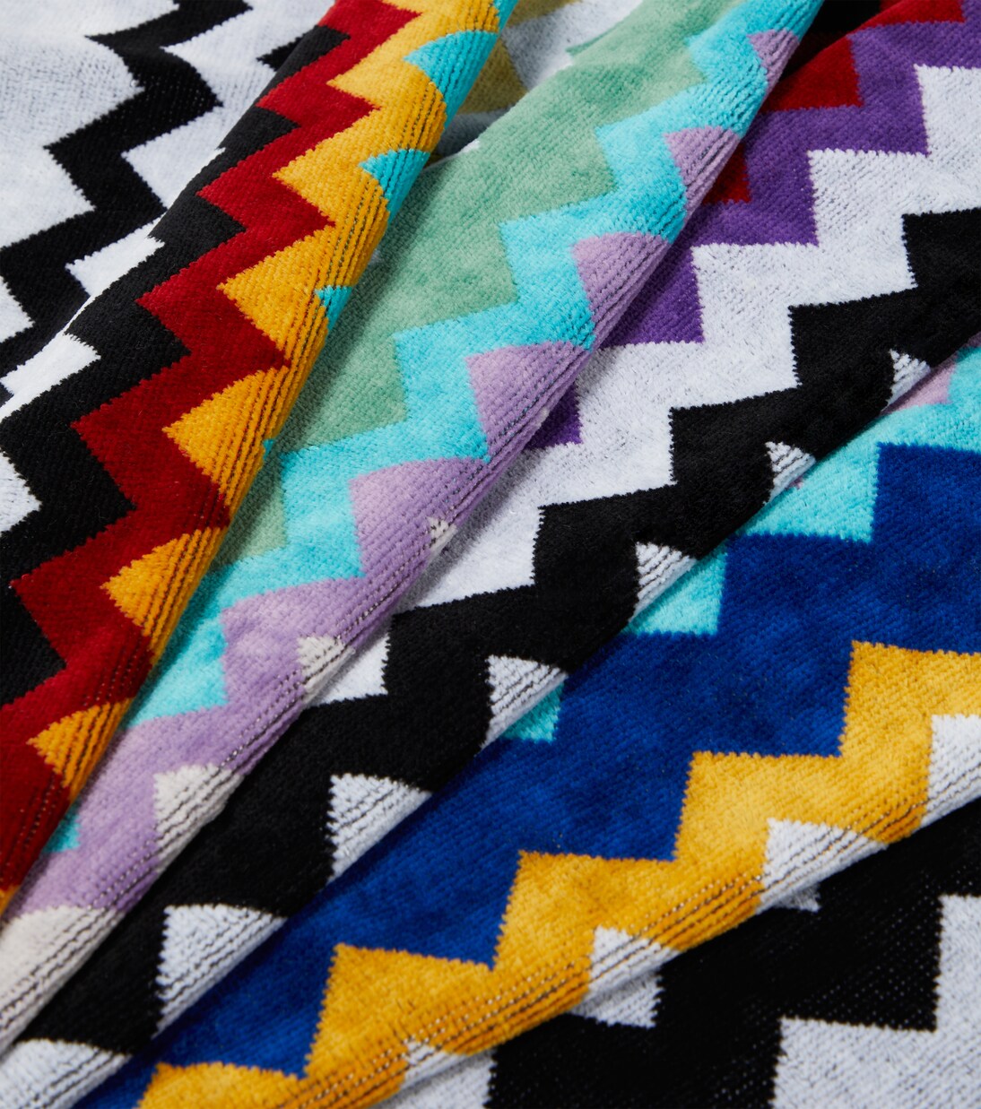 Zig Zag set of 2 cotton terry towels in multicoloured - Missoni