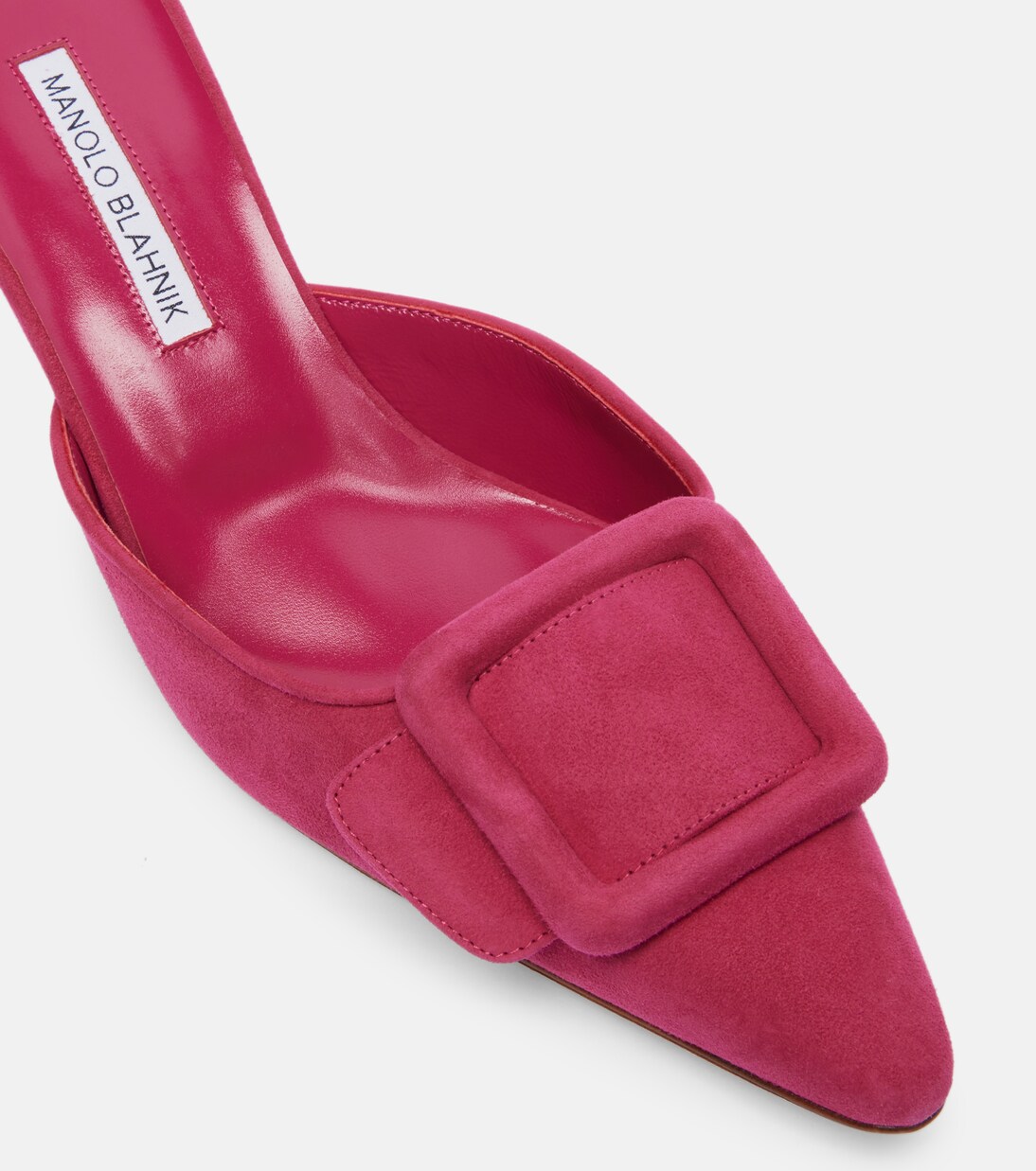 Maysale suede mules in pink - Manolo Blahnik | Mytheresa
