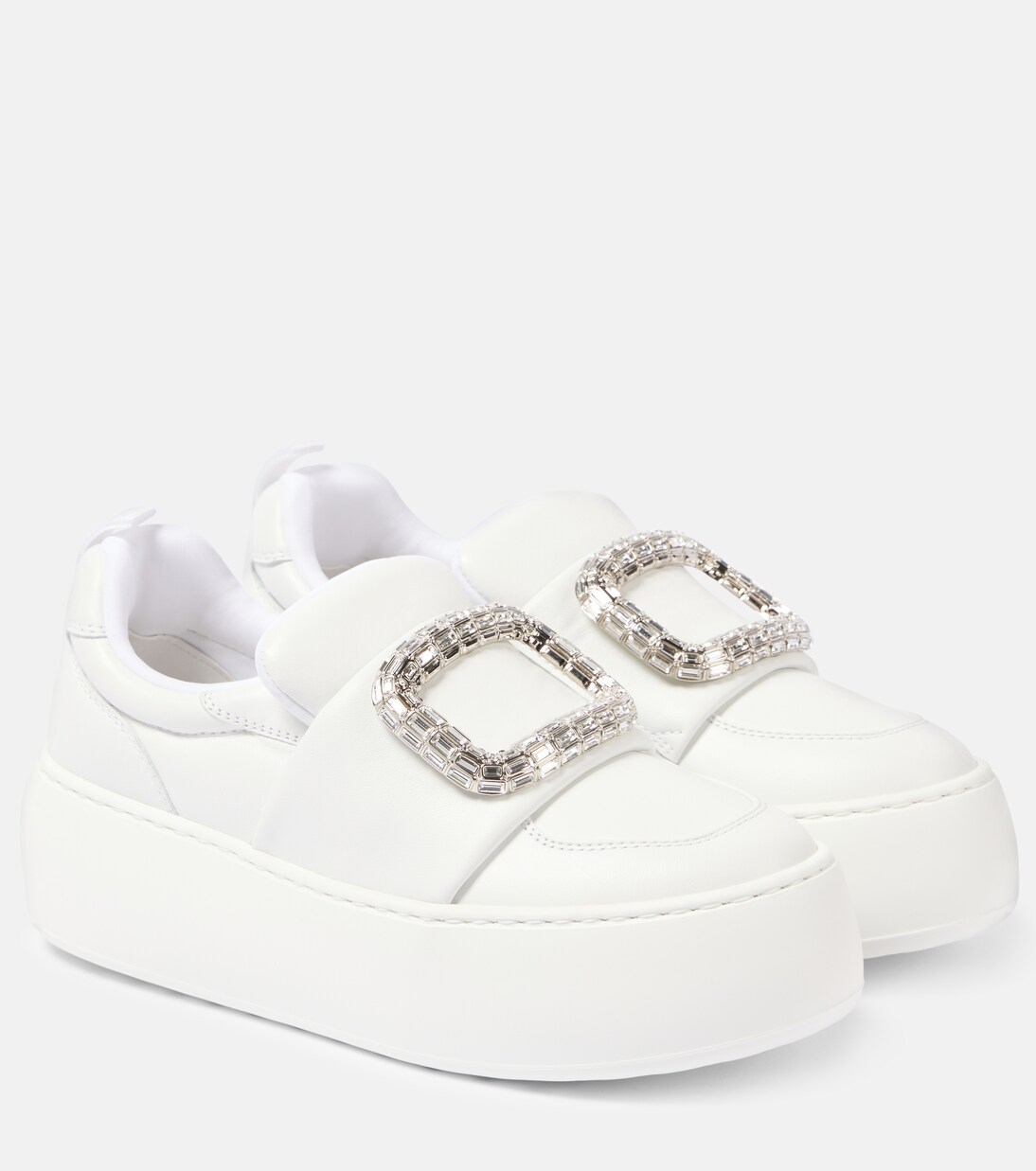 Viv' Up leather slip-on sneakers in white - Roger Vivier | Mytheresa