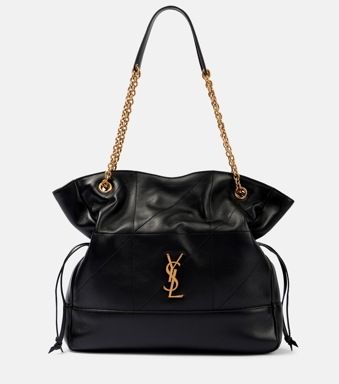 Jamie Shopping Medium leather tote bag in black - Saint Laurent
