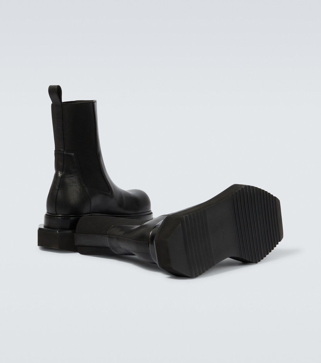 Beatle Turbo Cyclops leather ankle boots in black - Rick Owens