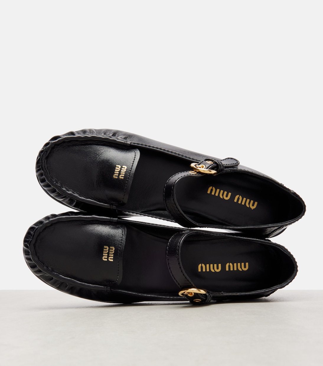Leather loafers in black - Miu Miu | Mytheresa