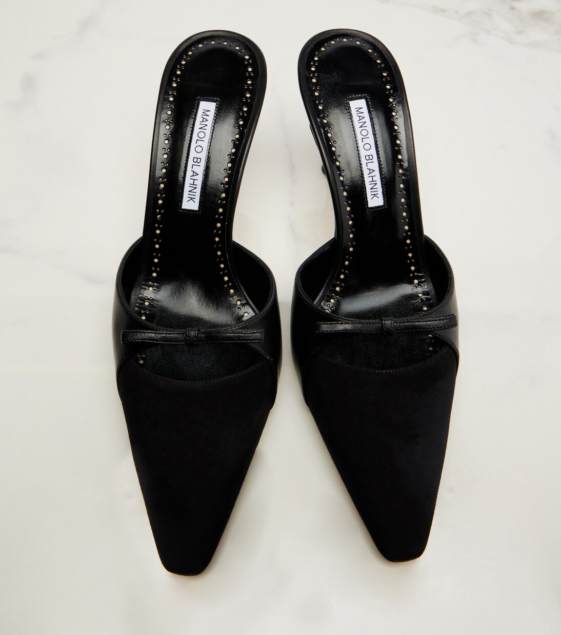 Tapidpla leather pumps in black - Manolo Blahnik | Mytheresa