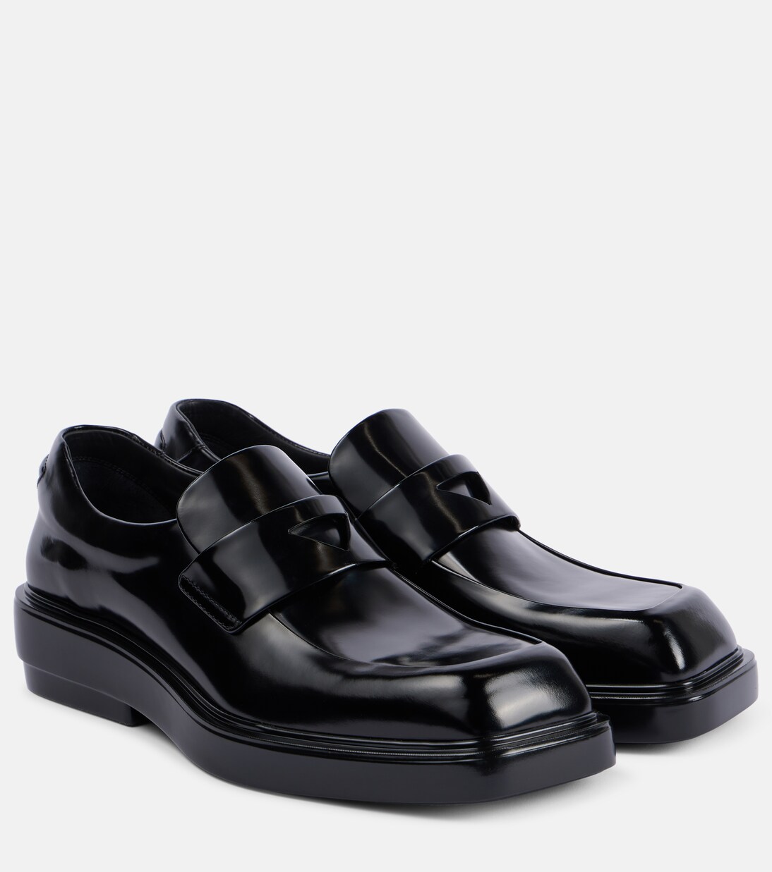 Leather loafers in black - Prada | Mytheresa