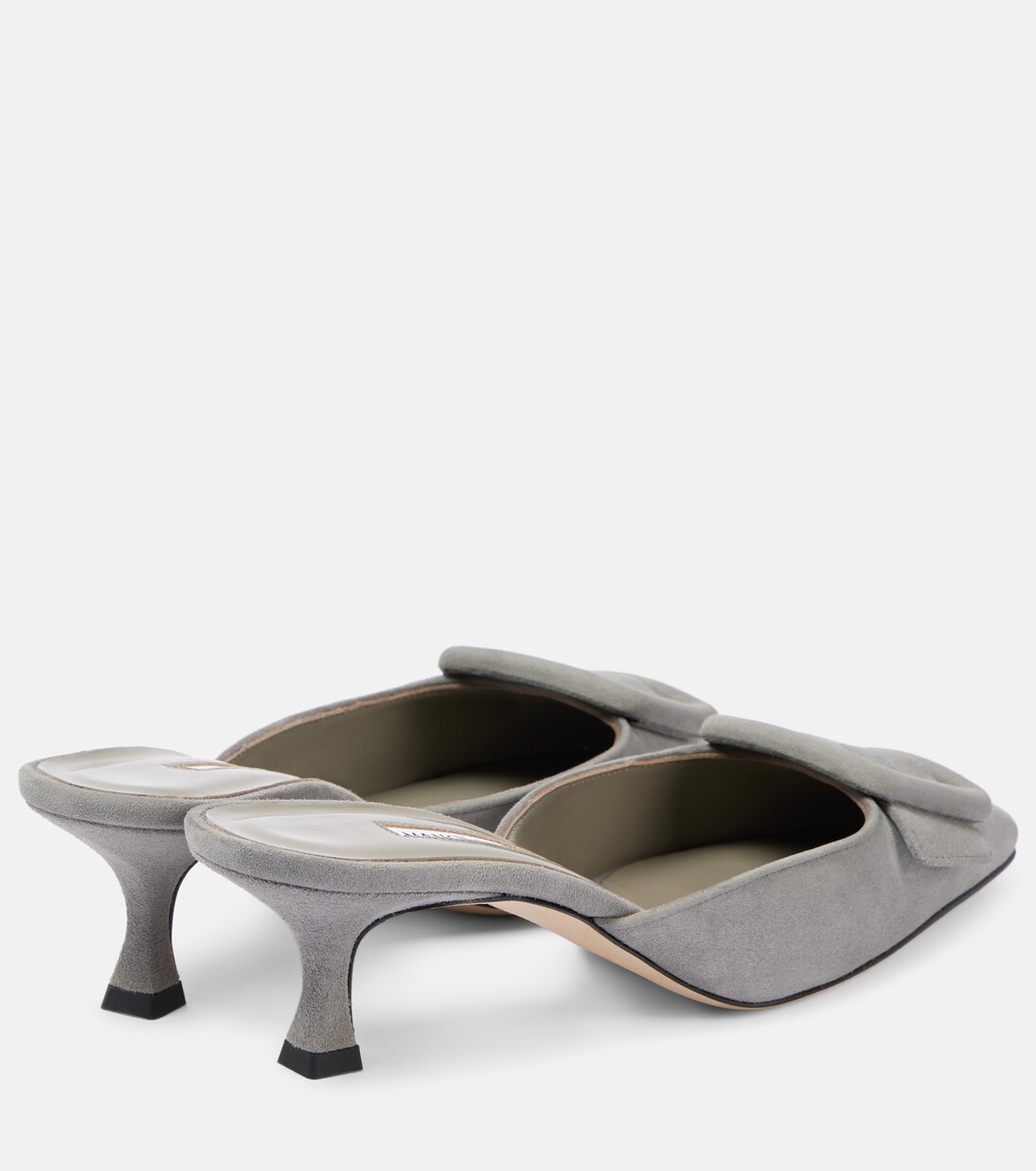 Maysale 50 suede mules in grey - Manolo Blahnik | Mytheresa