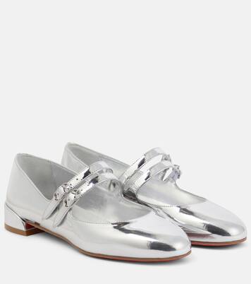 Sweet Jane metallic leather Mary Jane flats in silver - Christian