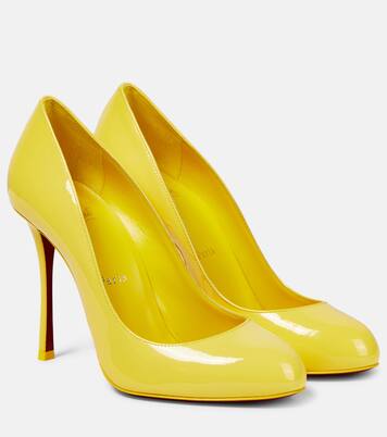 Dolly patent leather pumps in yellow - Christian Louboutin | Mytheresa