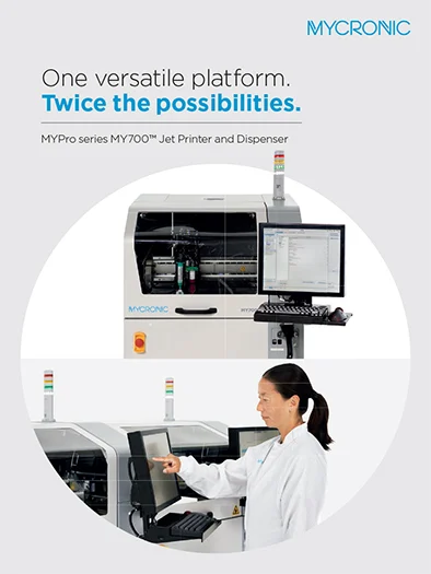 MY700JX Jet Printer and Dispenser | Mycronic PCB Assembly