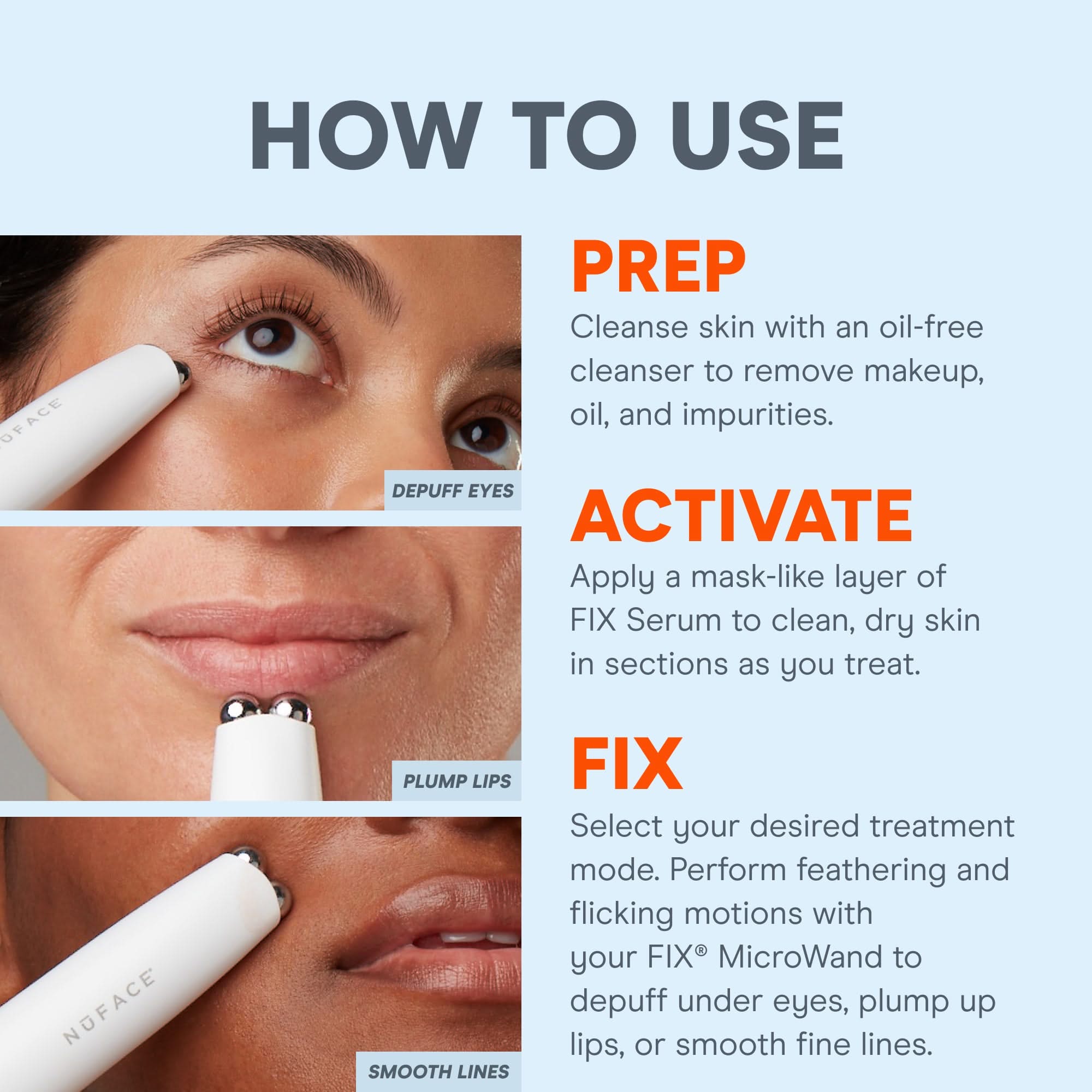 NuFACE FIX MicroWand - Eyes, Lips & Lines Microcurrent Device