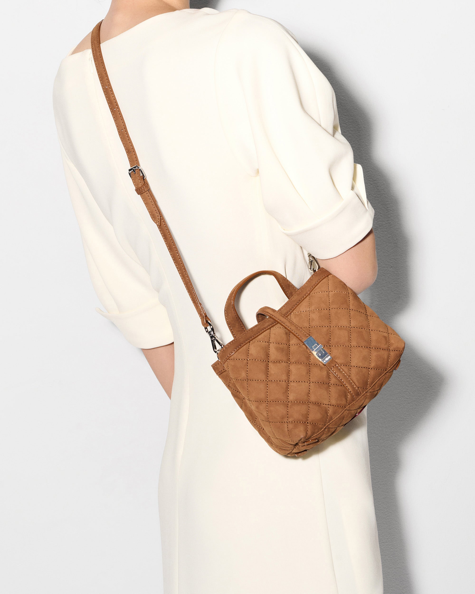 Brown Nubuck Mini Astor Top Handle