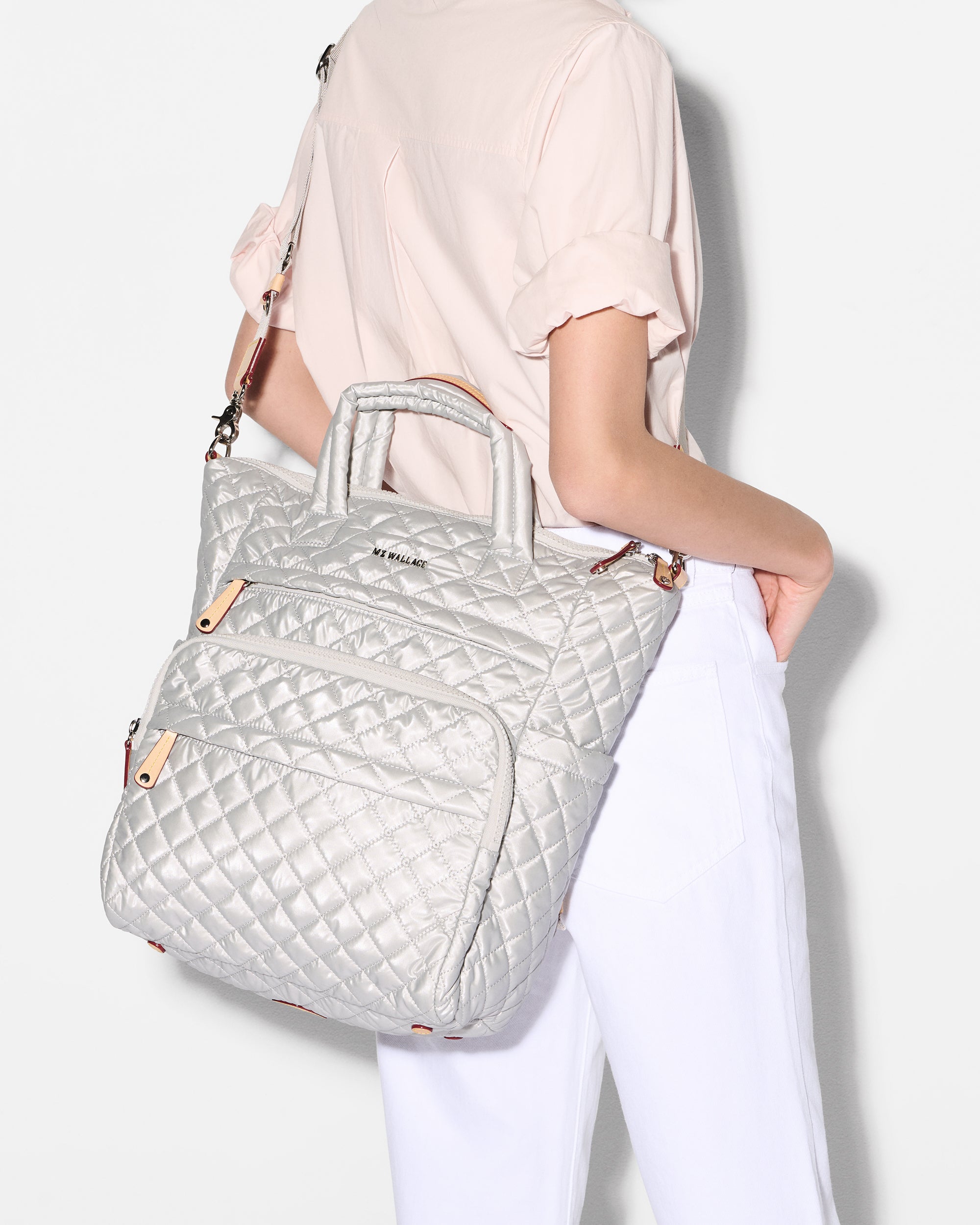 Oyster Metallic Medium Utility Backpack