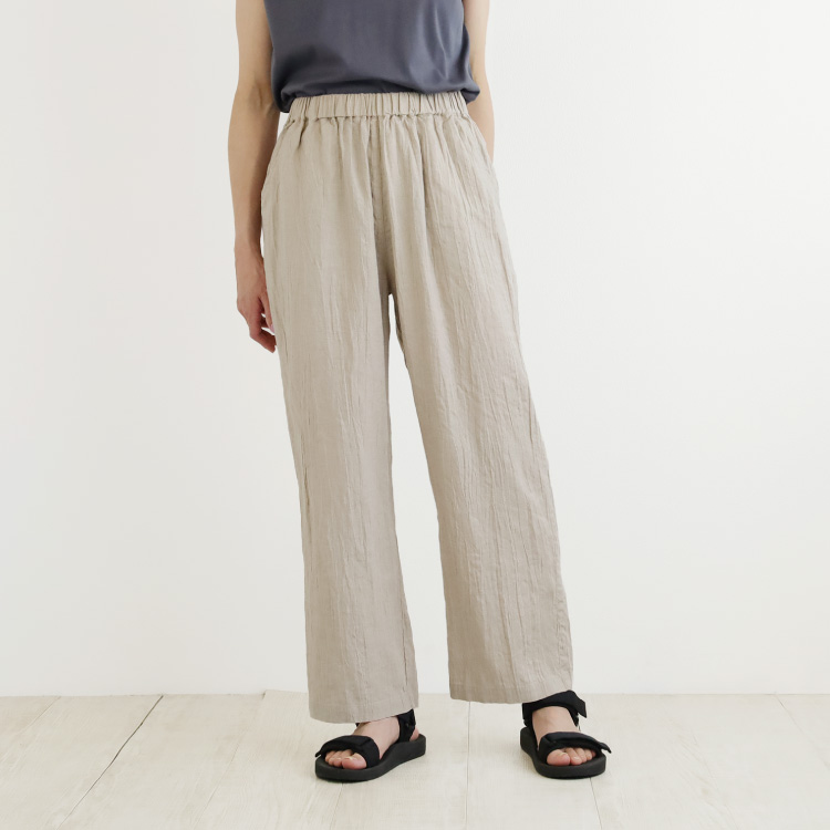 nofl】リネンワッシャーイージーパンツ 644210390 | ナチュラル服通販