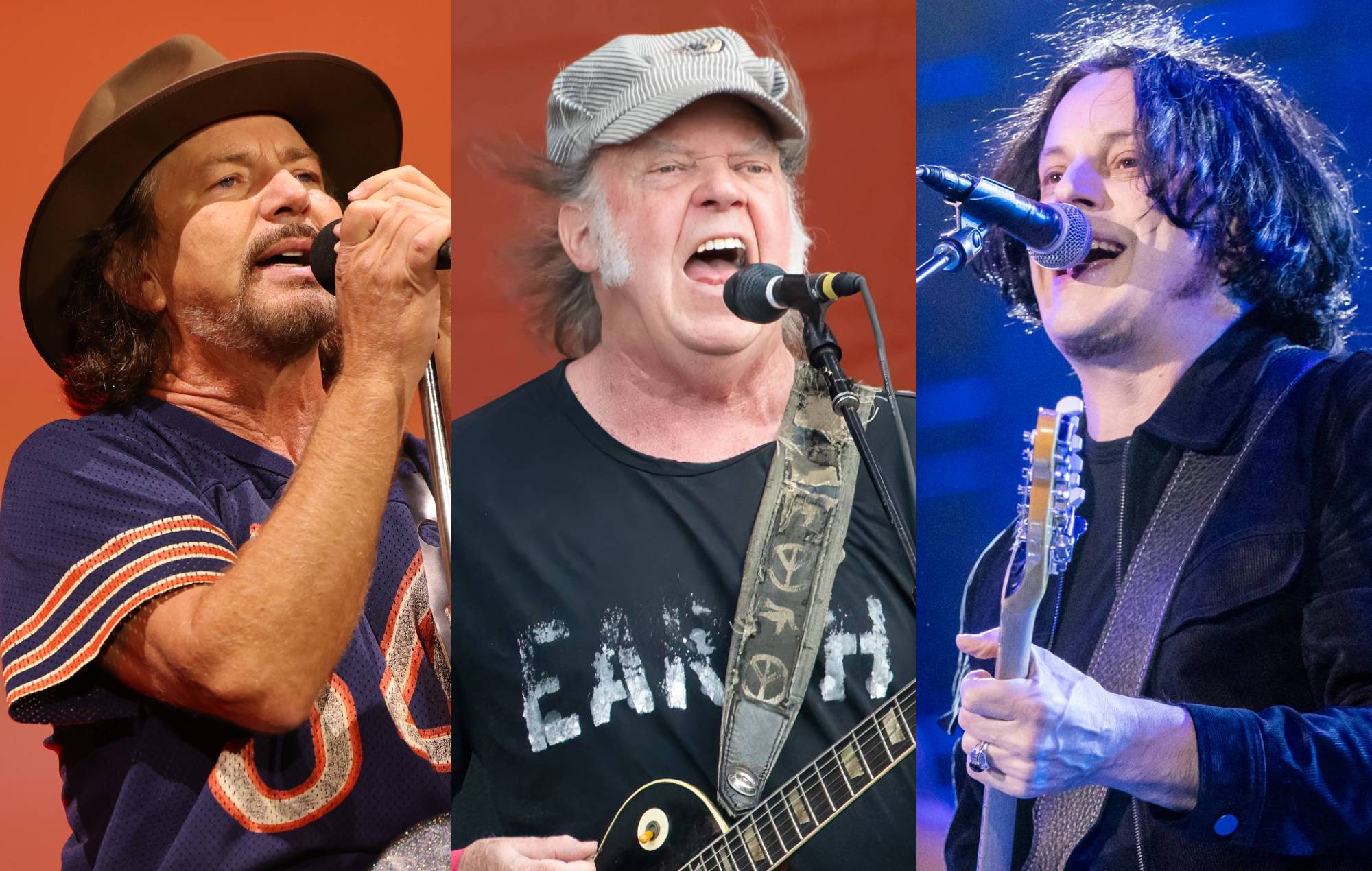 Watch Eddie Vedder and Jack White cover Neil Young's 'Rockin' in