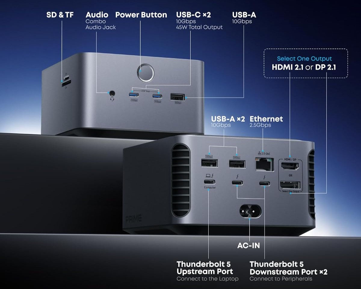 New Anker Prime 14-in-1 Thunderbolt 5 Docking Station with 8K