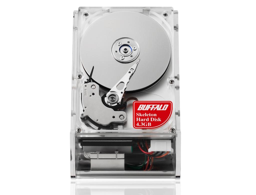 Buffalo unveils 50th anniversary 'Skeleton Hard Disk