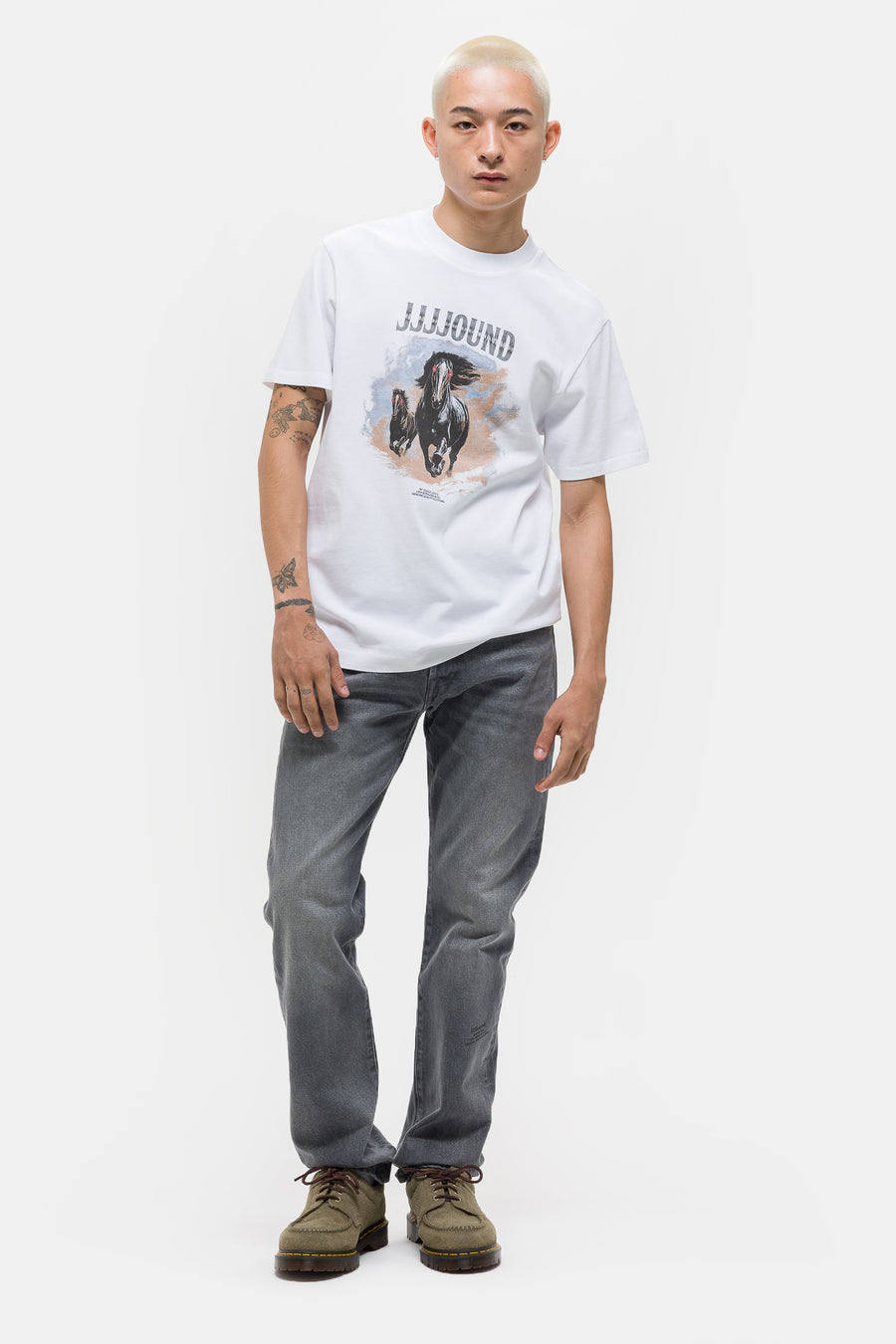 JJJJound Graphic T-Shirt in Light Horse