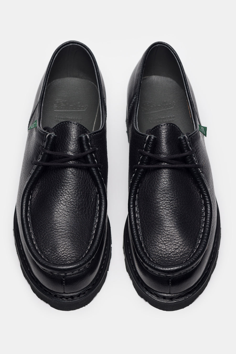 Michael Moc Lace-Up Shoe in Black Deer Leather - Paraboot