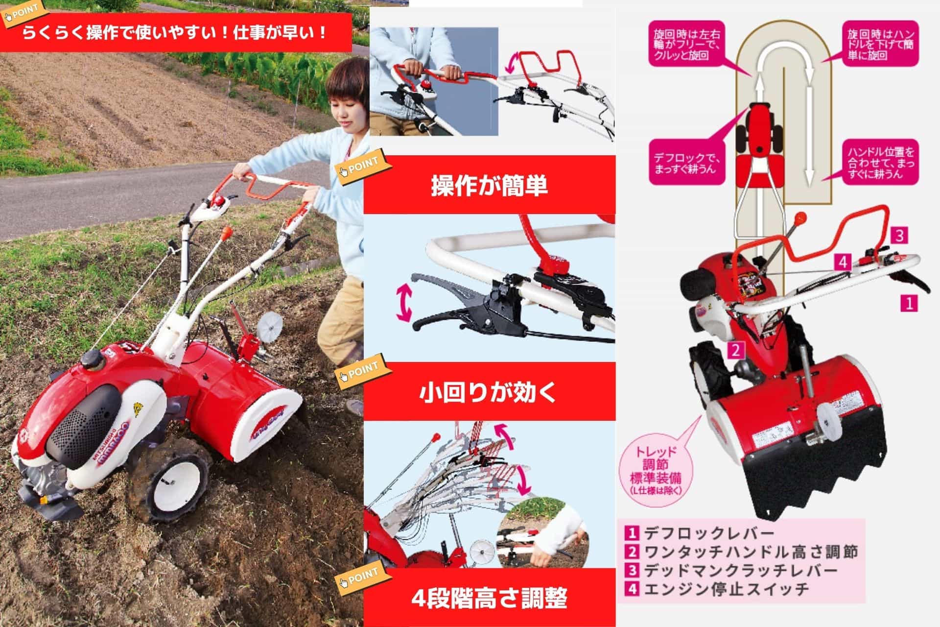 三菱の管理機の選び方｜MMR600AUNを徹底紹介 - ノウキナビブログ｜農機