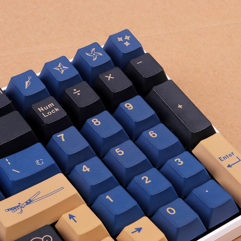 GMK Blue Samurai Keycap Set, Cherry Profile, PBT Dye Sub Key Cap
